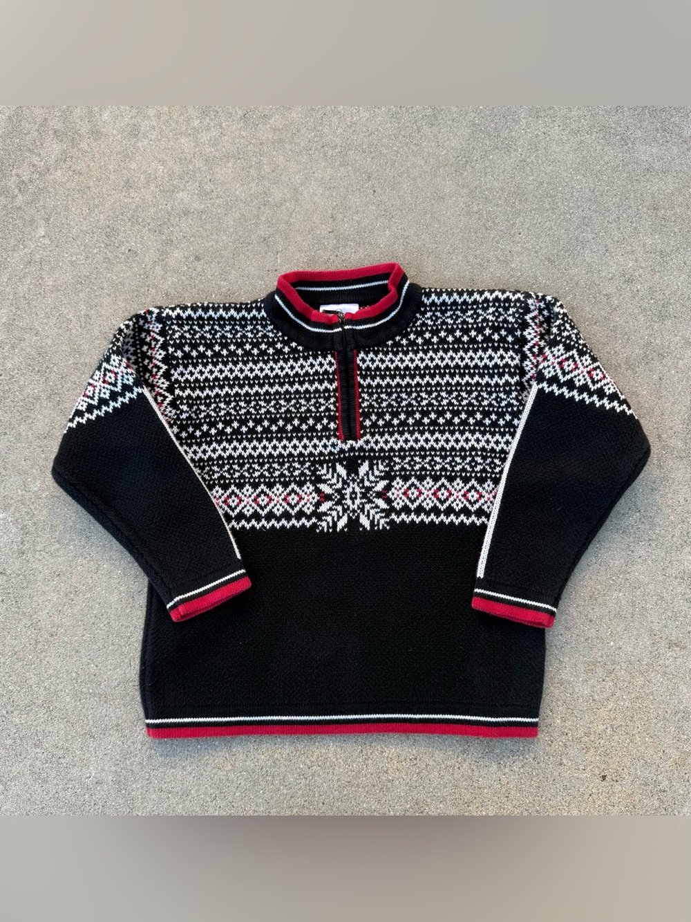Hanna Andersson Fair Isle Half Zip Sweater unisex 120 6/7